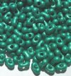 25 grams of 3x7mm Metallic Matte Green Farfalle Seed Beads